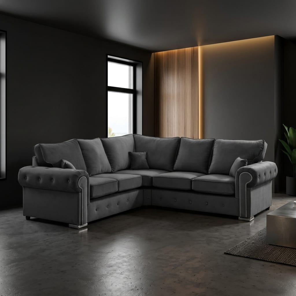 Ashwin Corner High Back — corner sofa for sale in the UK, cash on delivery